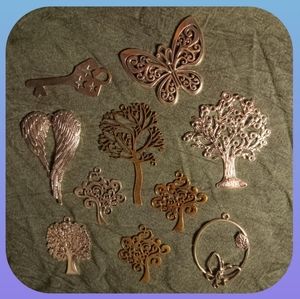 Bundle Lot of 10 Extra Large Pendants for Jewelry Making, Keychains, Decor, etc.